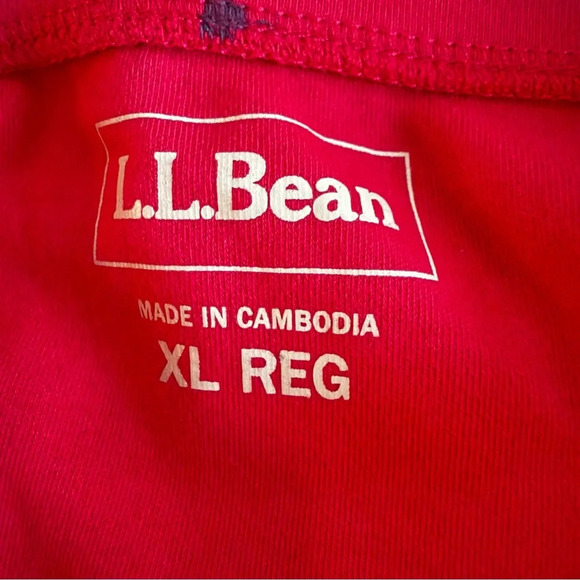 L.L. Bean Women’s Red Long Sleeve Crew Neck Shirt XL Cotton Blend Casual Cozy - Picture 6 of 7